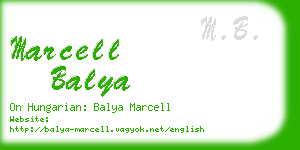 marcell balya business card